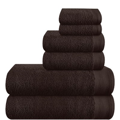 BAGOKIE 6 Packs Cotton Bath Towel Set