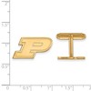 Black Bow Jewelry 14k Yellow Gold Plated Sterling Silver Purdue Boilermakers NCAA Cuff Links - 2 of 3