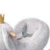 Manhattan Toy Plush Elephant Wooden Rocking Toy with Crown, Adjustable Seat Belt and Wooden Hand Grips - 4 of 4