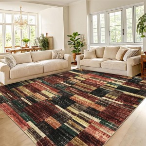 Machine Washable Rug Modern Rug Non Slip, Soft Non Shedding Indoor Carpet - 1 of 4