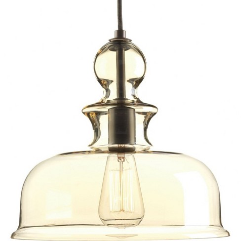 Possini Euro Design Antique Brass Pendant Lighting 13 Wide Modern  Industrial Clear Glass Shade Fixture for Dining Room Living Foyer Kitchen  Island