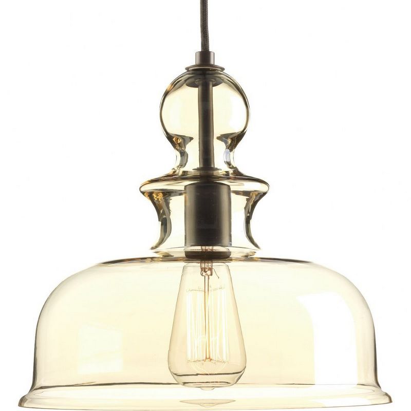 Progress Lighting, Staunton Collection, 1-Light Wall Sconce, Antique Bronze, Clear Glass Shade, 1 of 6