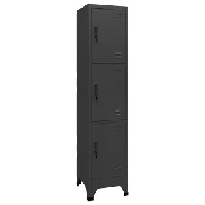 VidaXL Locker Cabinet Anthracite 15 in.x17.7 in.x70.9 in. Steel - 1 of 4