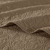 Sapphtopaz Bedding Comforter Set Classic Solid Color with Patterned Quilting Quilt Set - 3 of 4