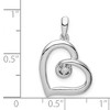 Black Bow Jewelry .05 Carat Diamond Open Heart Pendant in Sterling Silver - 4 of 4