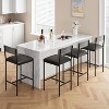Bar Stools Set of 2, Kitchen Bar Stools with Footrest, 25.5 Inches Upholstered Bar Chairs with Back, 2 Counter Height Barstools - 4 of 4