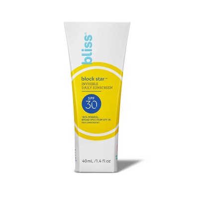 bliss block star invisible daily sunscreen