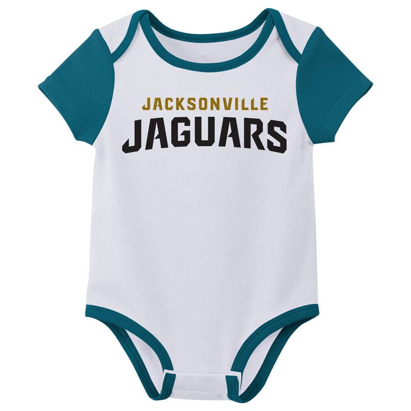 NFL Jacksonville Jaguars Infant Boys&#39; 3pk Bodysuit, 3 of 5