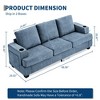 88" Modern Sofa Couch With Soft Armrest, 3 Seater Upholstered Sofa with Cup Holders & Side Pockets, Deep Seat Couch for Living Room Bedroom - 2 of 4