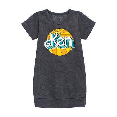 - Barbie - Ken Graphic Short Sleeve Fleece Dress