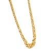 Pompeii3 14k Yellow Gold Plated Heavy Silver 17" Byzantine Chain Women's Necklace - 2 of 3