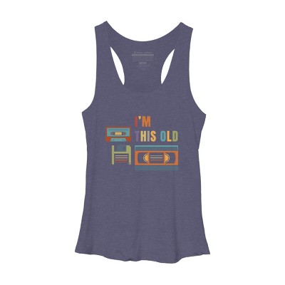 Women's Design By Humans I'm this old - Old data storage media By DsgnCraft Racerback Tank Top