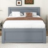 GDFStudio Elton 4 Piece Wood Storage Bedroom Furniture Sets with Headboard, Shelves, Drawer and Nightstand - 2 of 4