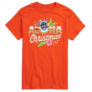 Men's - Lilo and Stitch - Aloha Christmas Short Sleeve Graphic T-Shirt - 1 of 4