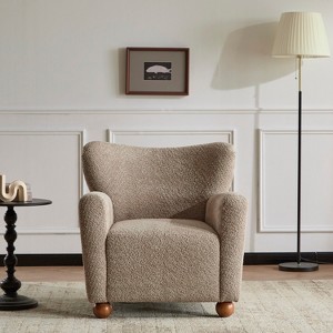 Christopher Knight Home Ember Contemporary Cozy Wingback Upholstered Accent Chair - 1 of 4