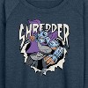 Women's - Teenage Mutant Ninja Turtles - Shredder Lights Lightweight French Terry Wide Neck Long Sleeve Shirt - 2 of 4