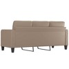 vidaXL 3-Seater Sofa in Cappuccino Faux Leather – Stain-Resistant & Spacious Lounge Couch with Sleek Modern Design and Sturdy Metal Frame - 4 of 4