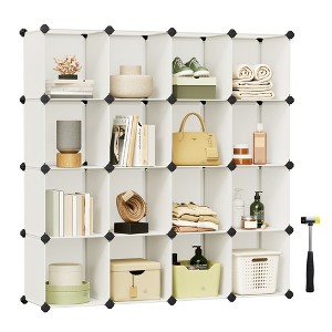 SONGMICS DIY Cube Storage Organizer Shelf Cabinet Bookshelf Bookcase - 1 of 4