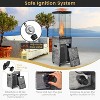 Tangkula 41,000 BTU Propane Patio Heater Glass Tube Standing Gas Heater w/ Cover Wheels - 3 of 4