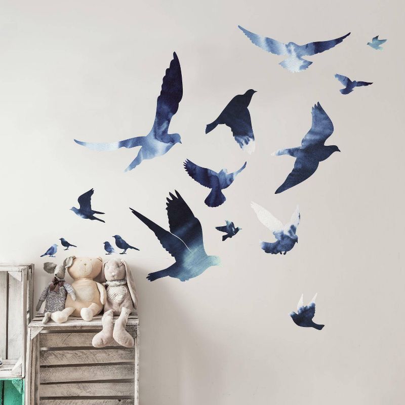 Birds in Flight Peel and Stick Giant Wall Decal - RoomMates, 1 of 7