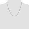 Black Bow Jewelry 1mm, 14k White Gold, Solid Diamond Cut Spiga Chain Necklace - 2 of 4