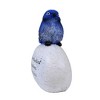Roman 3.5 Inch Bluebird Of Happiness Keepsake Stone Message Bird Figurines - 3 of 3
