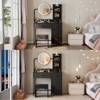 35" Makeup Vanity Desk with Mirror and Lights, Small Dressing Table with 4 Fabric Drawers & Open Shelves, Makeup Vanity Table for Bedroom - 4 of 4