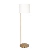 Zenith Offset Brass Base Floor Lamp with Drum-shaped Linen Shade - 4 of 4
