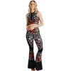 The Yoga Democracy High Waist Bell-Bottom Leggings, Flare Leggings with Sweat-Wicking and UPF Protection, Customizable Length (Festival Denim) - 4 of 4