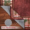 Christmas Washable Area Rug Xmas Pine Cones Rug Plaid Rugs for Living Room Bedroom - 4 of 4