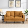 CAVINAS 57" High Resilience 2-seater Sofa, Modern Upholstered Loveseat Sofa, 2 Seat Sofa, Couches for Living Room Bedroom Apartment - 2 of 4