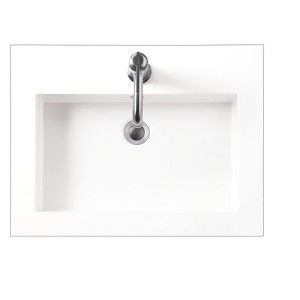 James Martin Vanities Composite Countertop 23.6" W x 18.1" D  Sink, White Glossy - 1 of 1