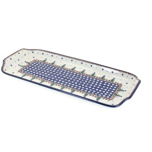 Blue Rose Polish Pottery 410 Ceramika Artystyczna Bread Tray - 1 of 2