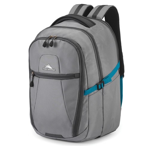 High Sierra Fairlead Zipper Closure Laptop Computer Travel Backpack Padded Straps And Luggage Strap, Steel Grey/mercury/blue : Target