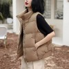 Womens Lightweight Puffer Vest Casual Sleeveless Turtleneck Warm Winter Jacket Vest with Pocket - 2 of 4