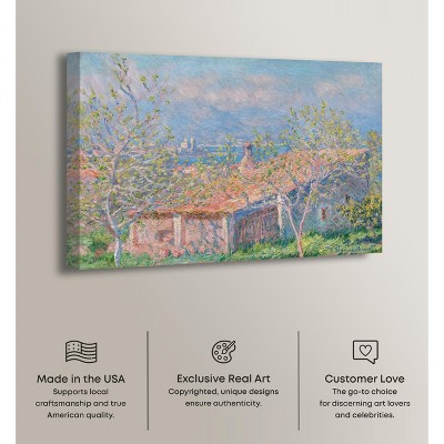 Monet Gardener's House at Antibes Large Canvas Landscape Art