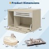Cat Litter Box Enclosure, Wooden Cat Washroom Furniture with Barn Door, Hidden Litter Box Cover, Dog Proof Feline Litter Boxes, Kitty House - 2 of 4