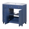 NicBex Bathroom Storage Cabinet with Sink, Morden Cabinets with 1 Spacious Cabinet and 2 Storage Drawers for Bathroom, Blue - 3 of 4