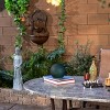 7" Textured Glass Gazing Globe with LED Lights Green - Alpine Corporation - 4 of 4