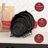 LunaLulinlk 5-Tier Pan Rack Silicone Coated Cookware Organizer for Cast Iron Skillets & Pots, 12.2" Black 2-Pack - 4 of 4