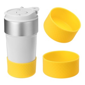 Unique Bargains Silicone Anti-Slip Protective Reusable Water Bottle Boot 2 Pcs - 1 of 4