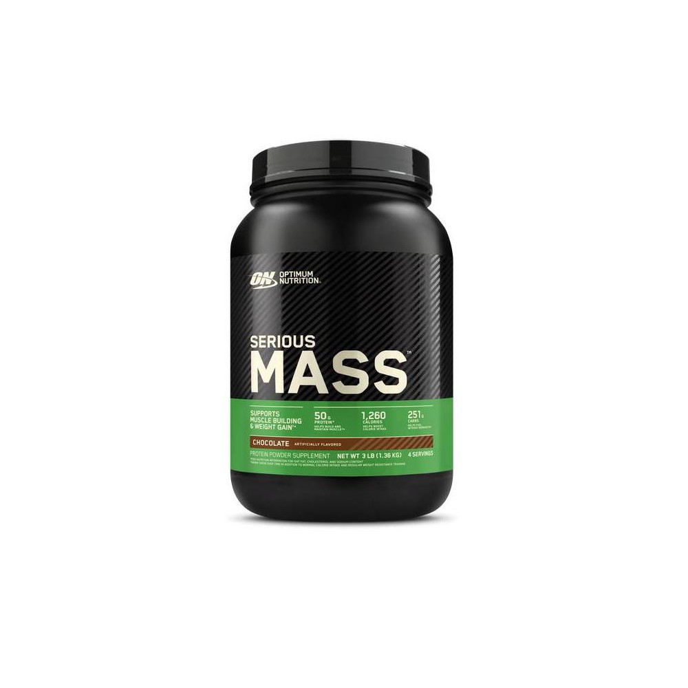 Optimum Nutrition Serious Mass Protein Powder - Chocolate - 2.96lbs