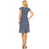 Women's Solid And Print V-neck Skater Dress - 3 of 3