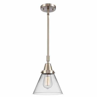 Cone - 1 Light Stem Hung Mini Pendant In Industrial Style-11.13 Inches Tall and 8 Inches Wide