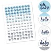 Big Dot of Happiness Hello Little One - Blue & Silver Boy Baby Shower Party Round Candy Sticker Favors - Labels Fits Chocolate Candy (1 sheet of 108) - 2 of 4