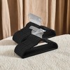 Velvet Hangers 60 Pack, Non-Slip Clothes Hangers, Suit Hangers with Shoulder Notches, 360¡ã Swivel Hook, Space-Saving Black - 3 of 4