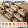 10 Drawer Rattan Dresser, 59" Boho Dresser with Gold Metal Handles - 3 of 4