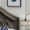 Contemporary Camelback Upholstered Headboard Full/Queen Size with Button Tufted Diamond Stitch & Nailhead Accents -Christopher Knight Home - 2 of 4