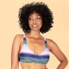Lands' End Women's Striped Twist-Front Bikini Top - Pink/Blue/Green - 2 of 3