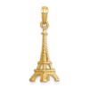 Black Bow Jewelry 14k Yellow Gold Small 3D Eiffel Tower Pendant - 3 of 4